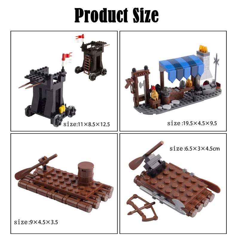 BRICKPANDA Mittelalterliche Sets Bausteine Verschiedene Ausführungen Bausteine-Set