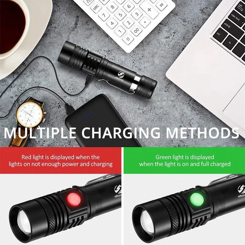 High Power Led Taschenlampe USB LED aufladbar