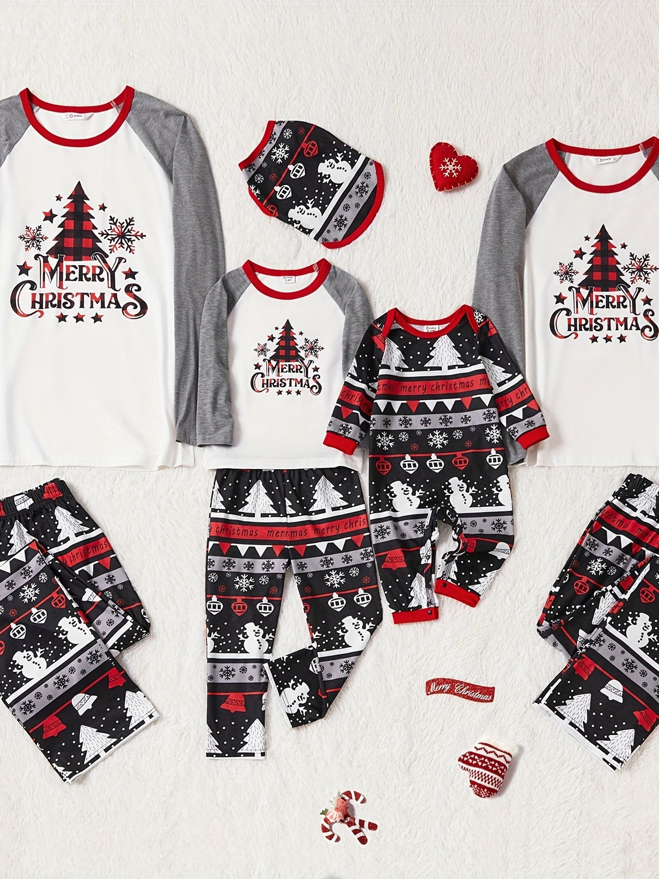 PatPat Weihnachts-Schlafanzug-Familien-Set