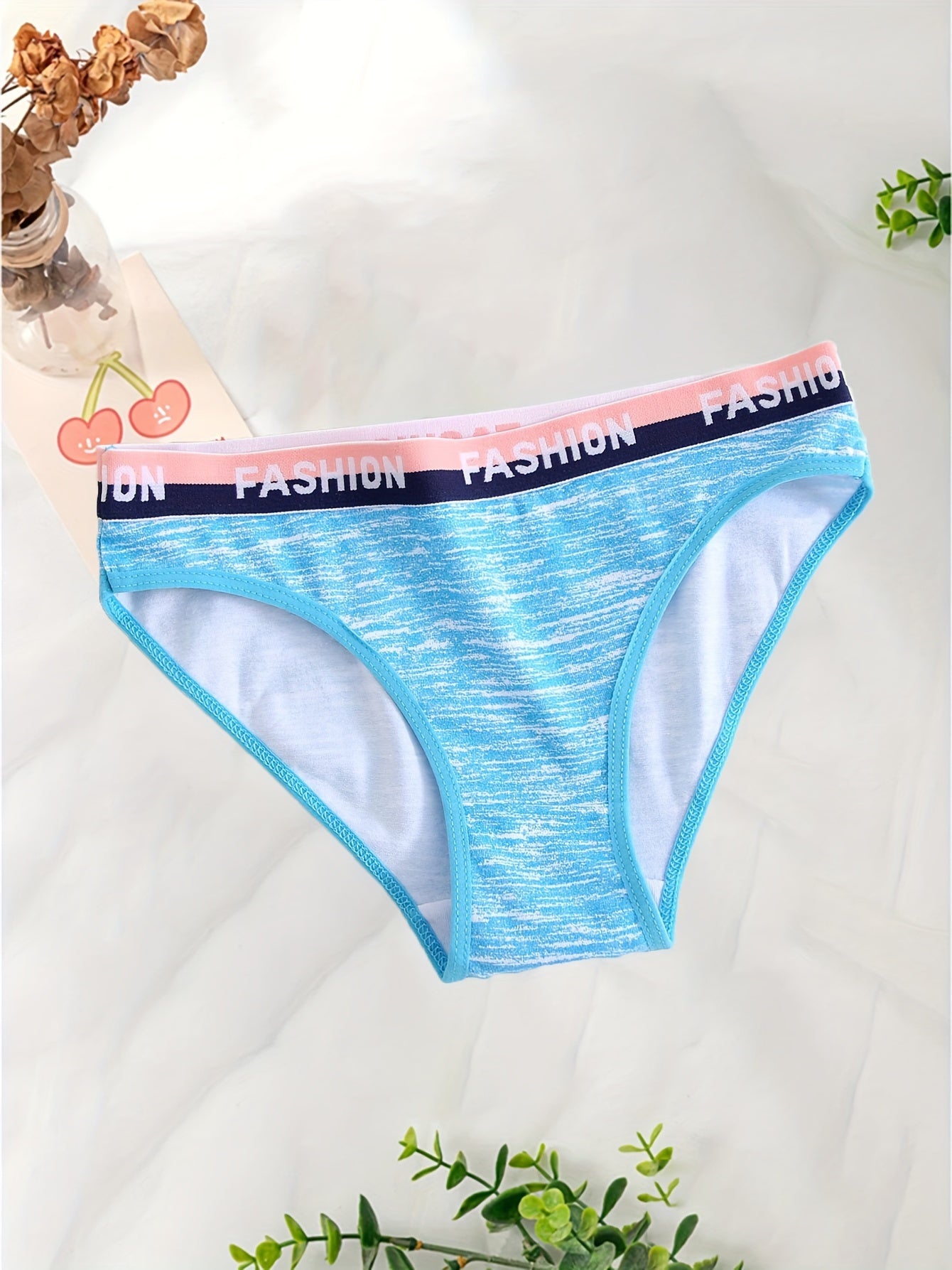 12 Stück Baumwoll-Slips mit Batikmuster für Damen atmungsaktiv