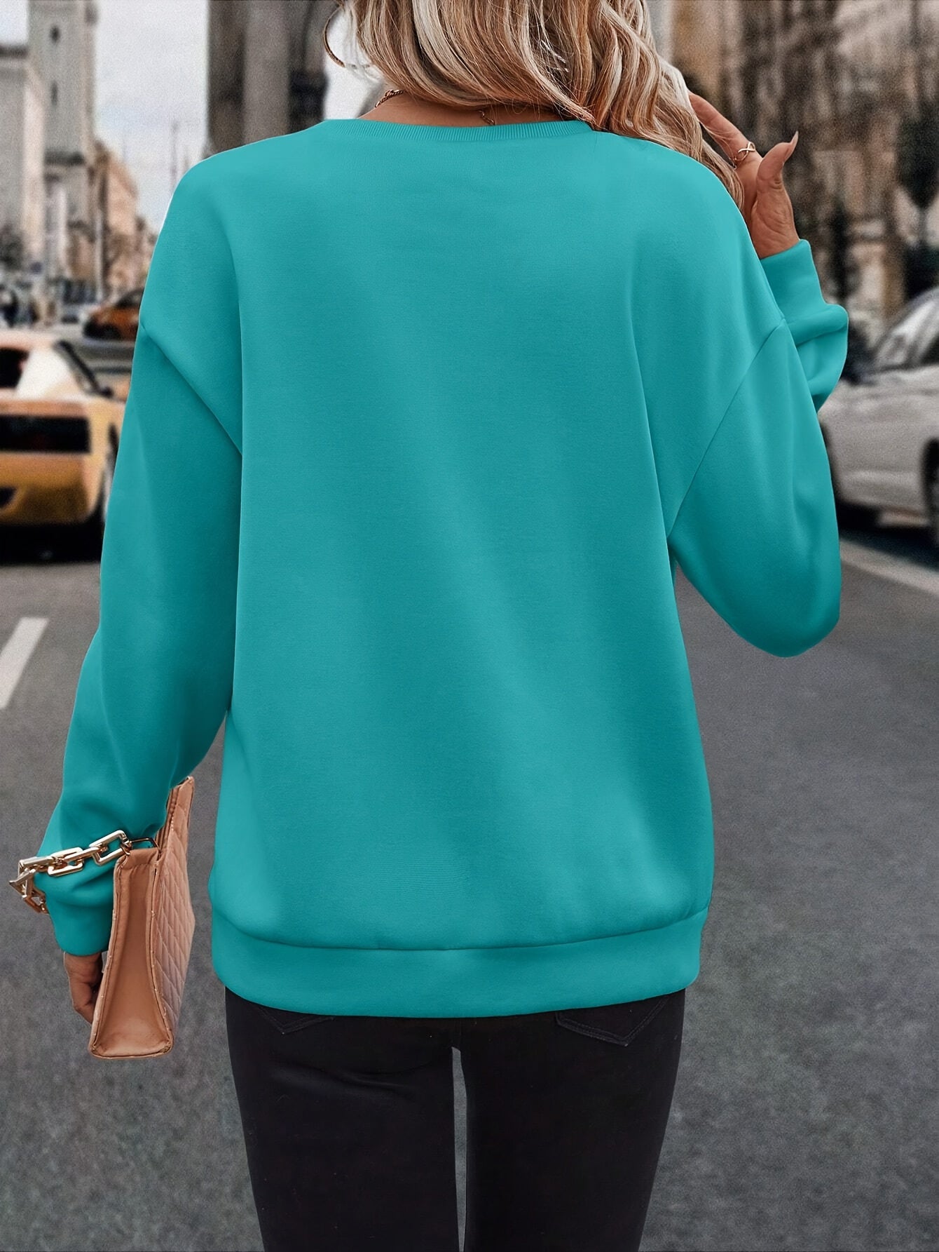 Pullover-Sweatshirt ,lässiges Langarm-Sweatshirt für Herbst und Winter