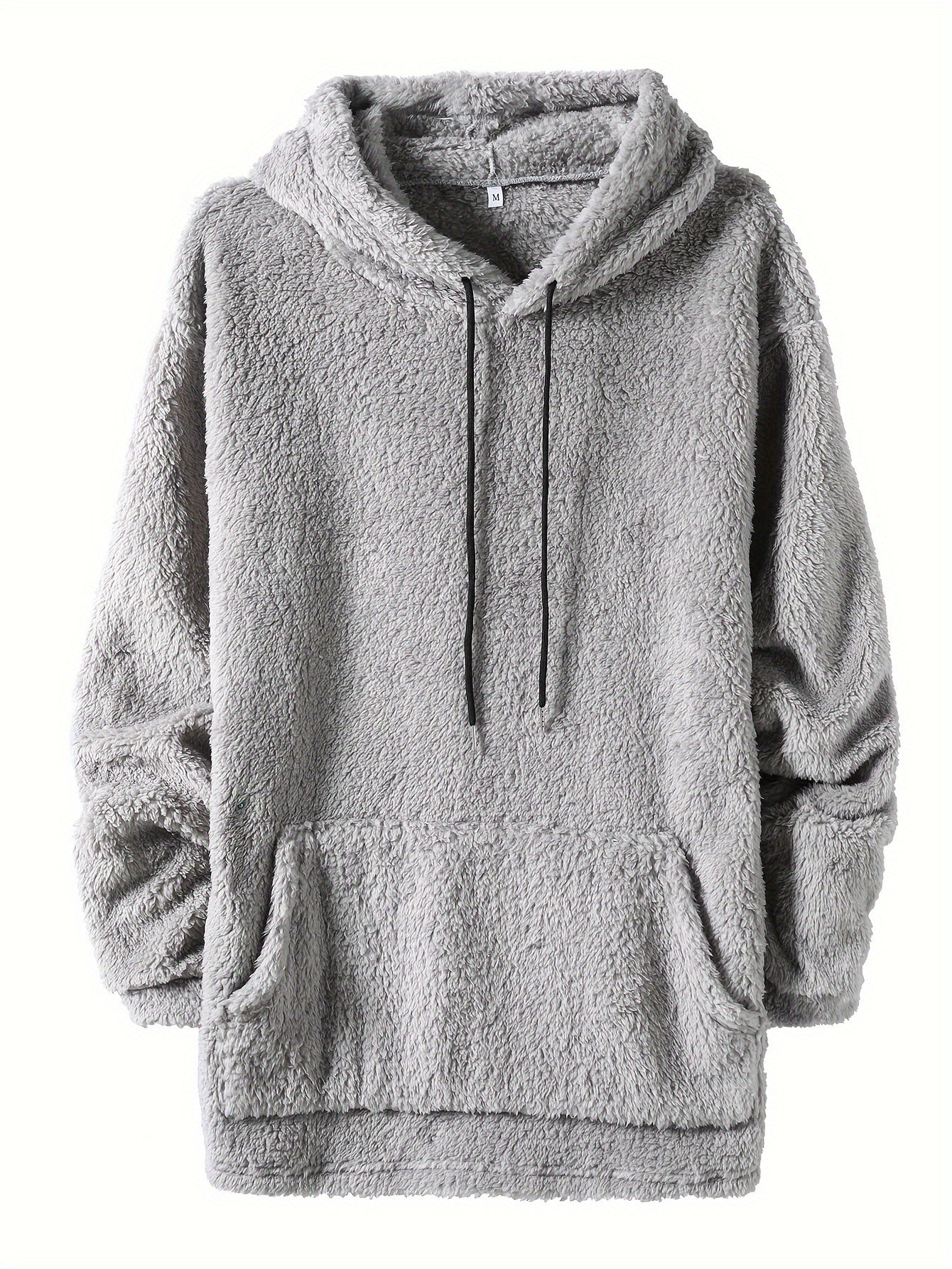 flauschige Hoodies für Herren, lässiger Snuddie-Pullover mit Kapuze und Kängurutasche
