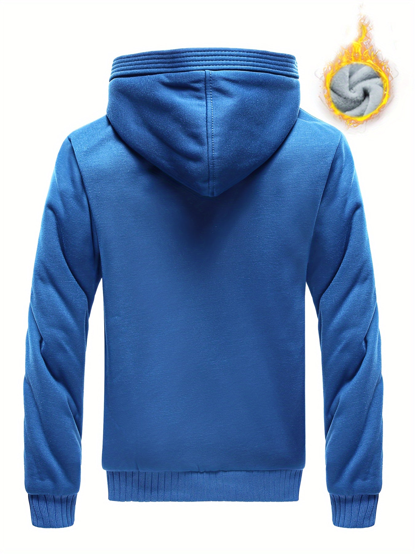 Warme, lässige Sweatshirtjacke für den Winter, Fleecejacke mit Reißverschluss