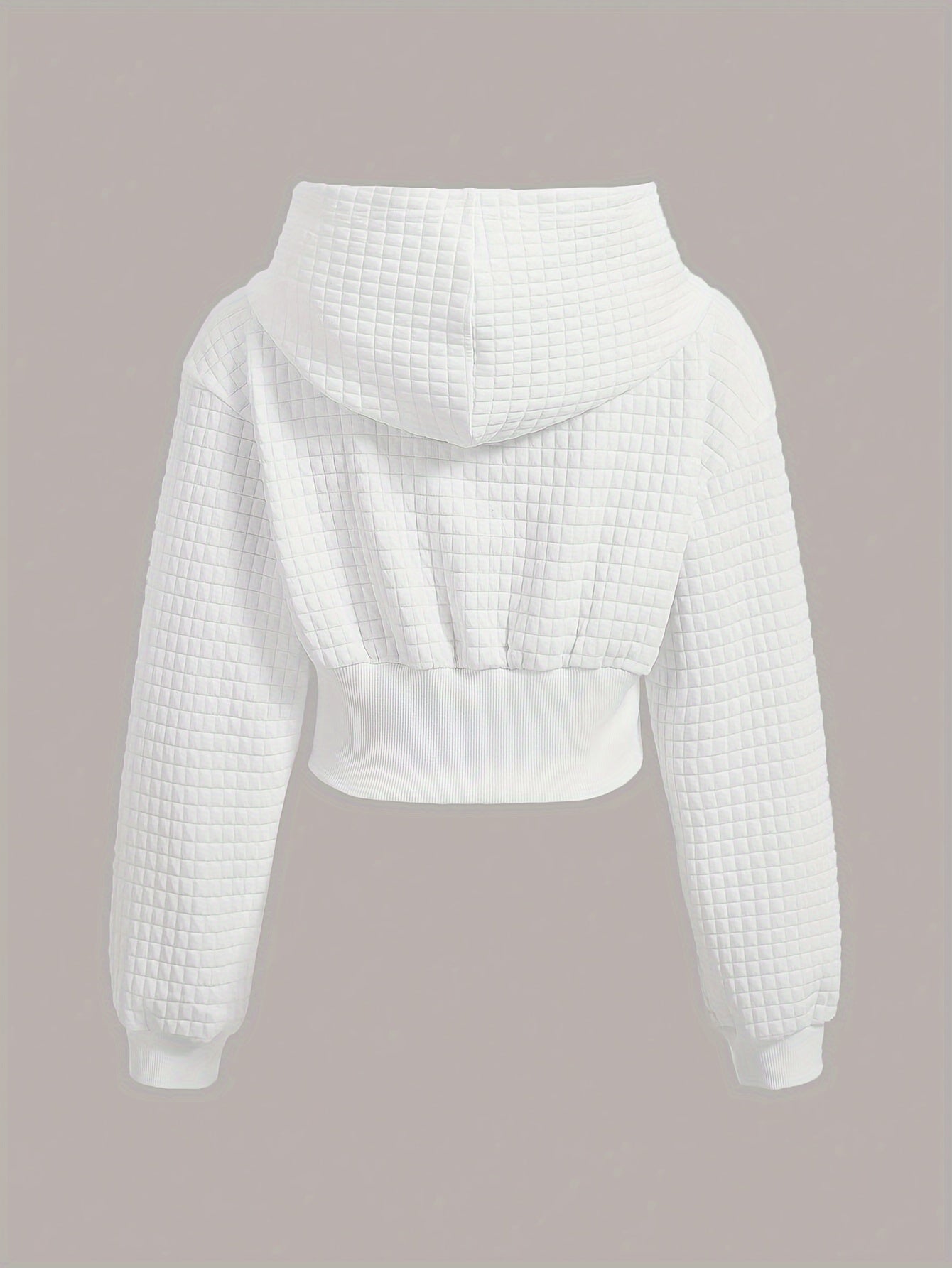 Kurzer Crop Hoodie mit gekreuzter Vorderseite und Bindeband, lässig, Kapuze