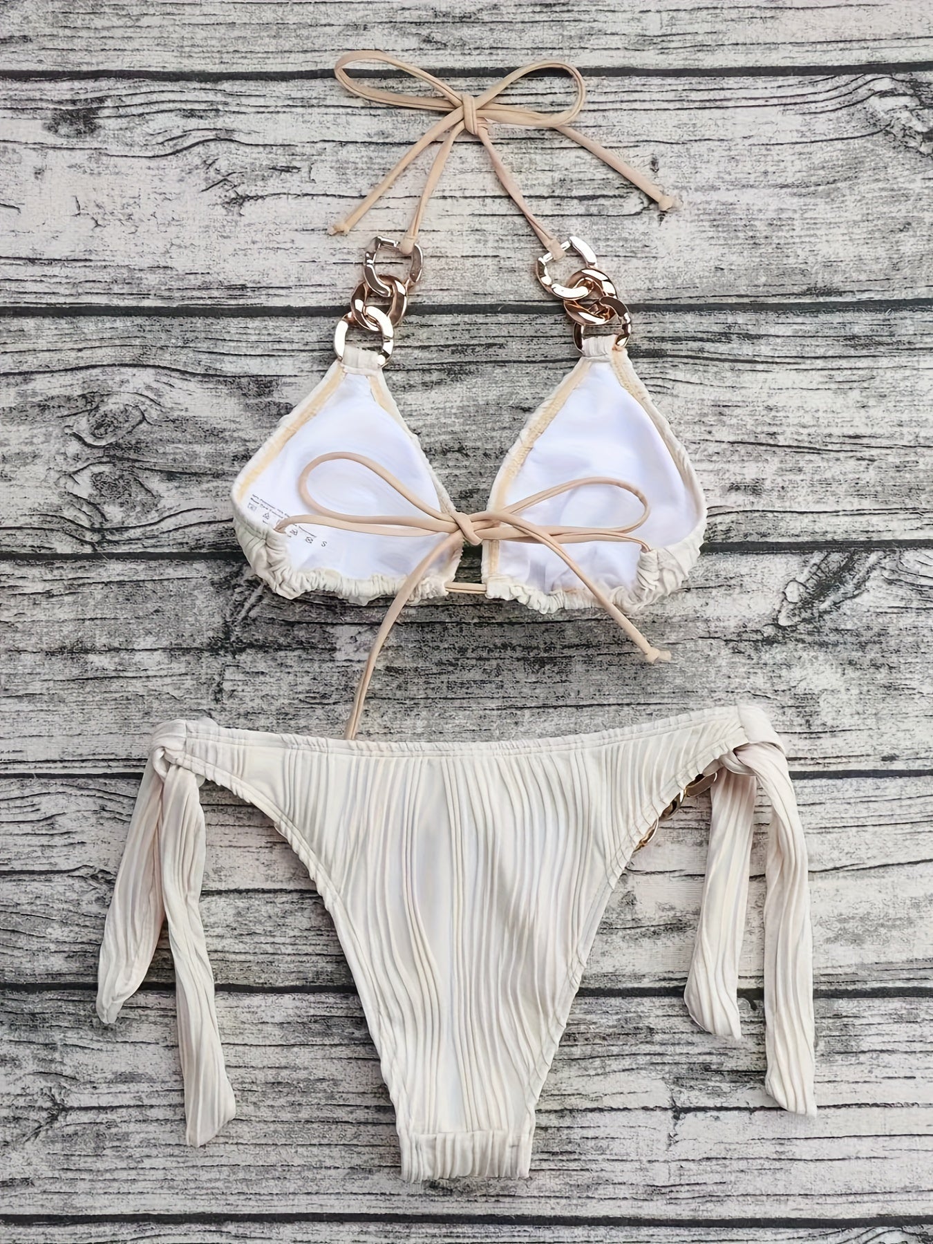 Sexy Bikini-Set für Damen, modisch gerüschter Stoff