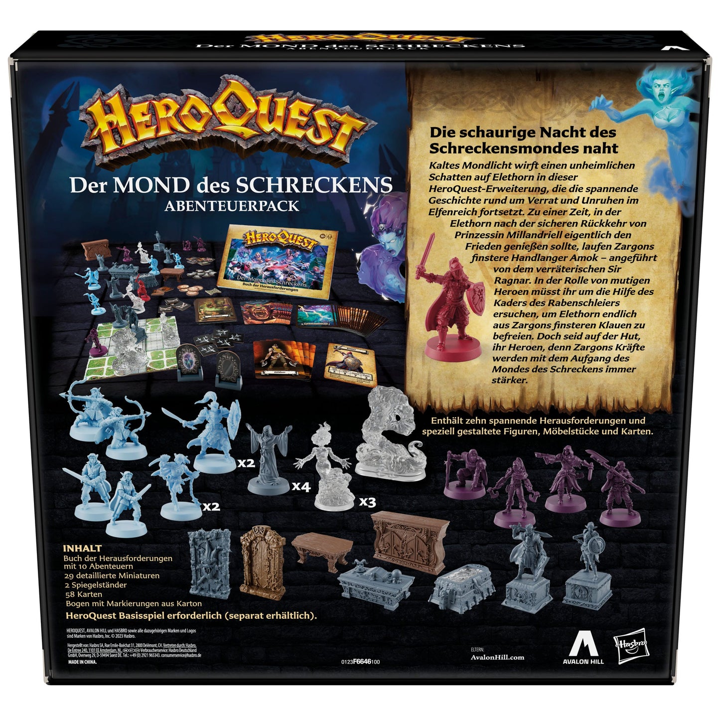 Hasbro HeroQuest Brettspiel-Erweiterung Der Mond des Schreckens Abenteuerpack