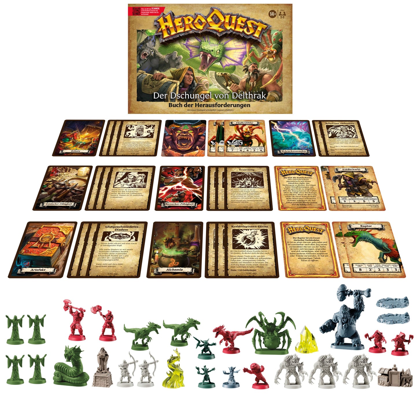 Hasbro HeroQuest Brettspiel-Erweiterung Der Dschungel von Delthrak Abenteuerpack