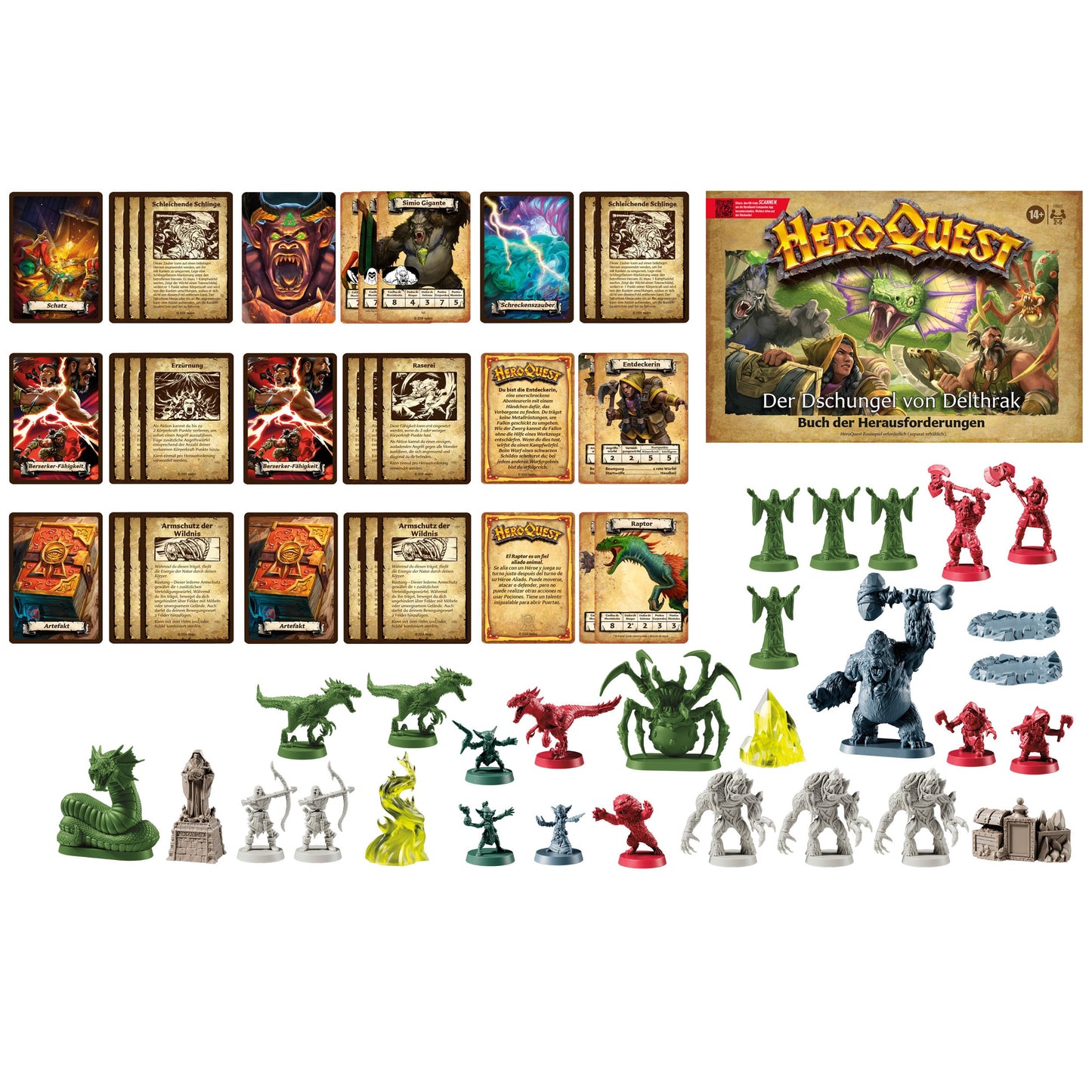 Hasbro HeroQuest Brettspiel-Erweiterung Der Dschungel von Delthrak Abenteuerpack