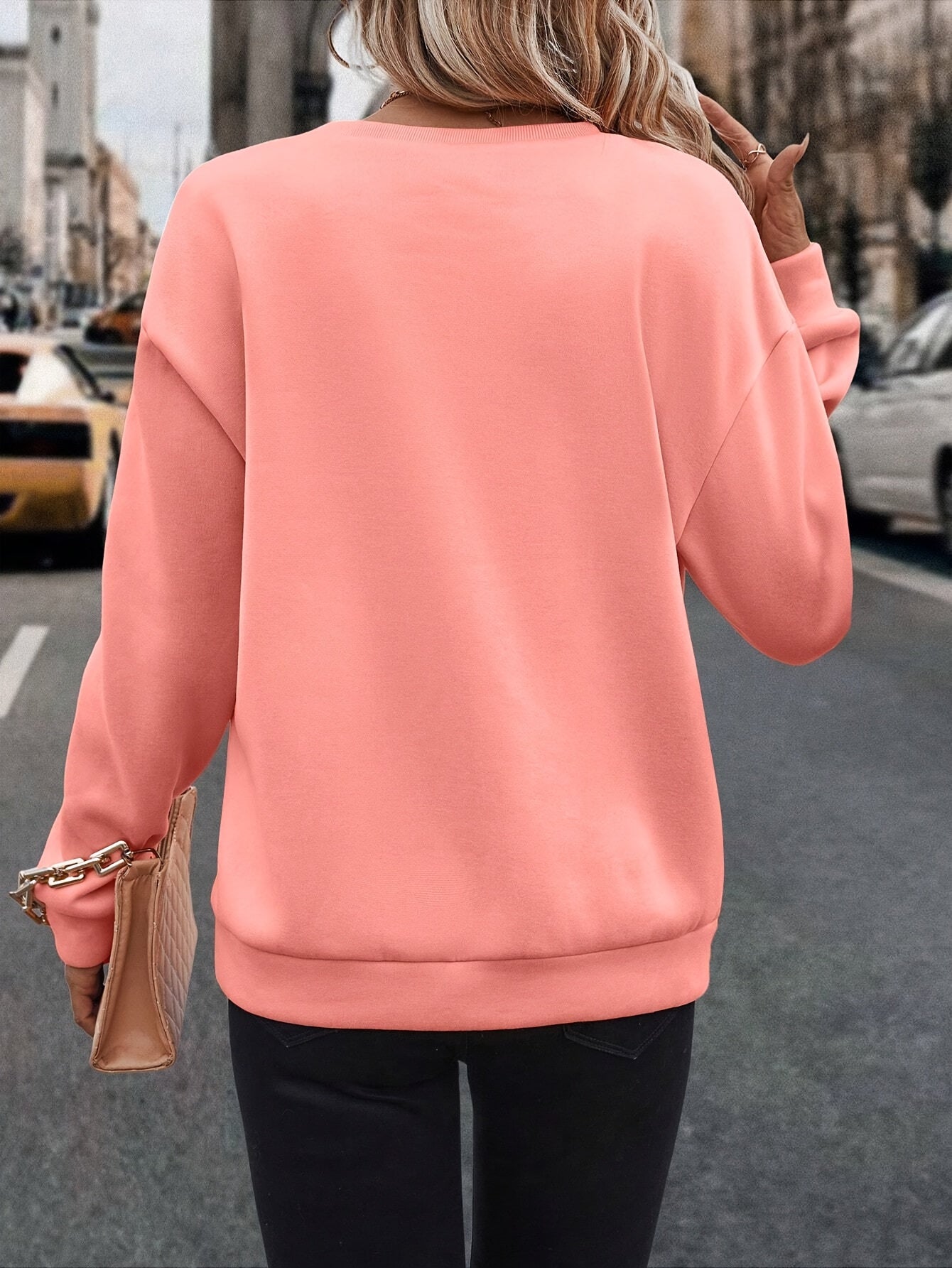 Pullover-Sweatshirt ,lässiges Langarm-Sweatshirt für Herbst und Winter
