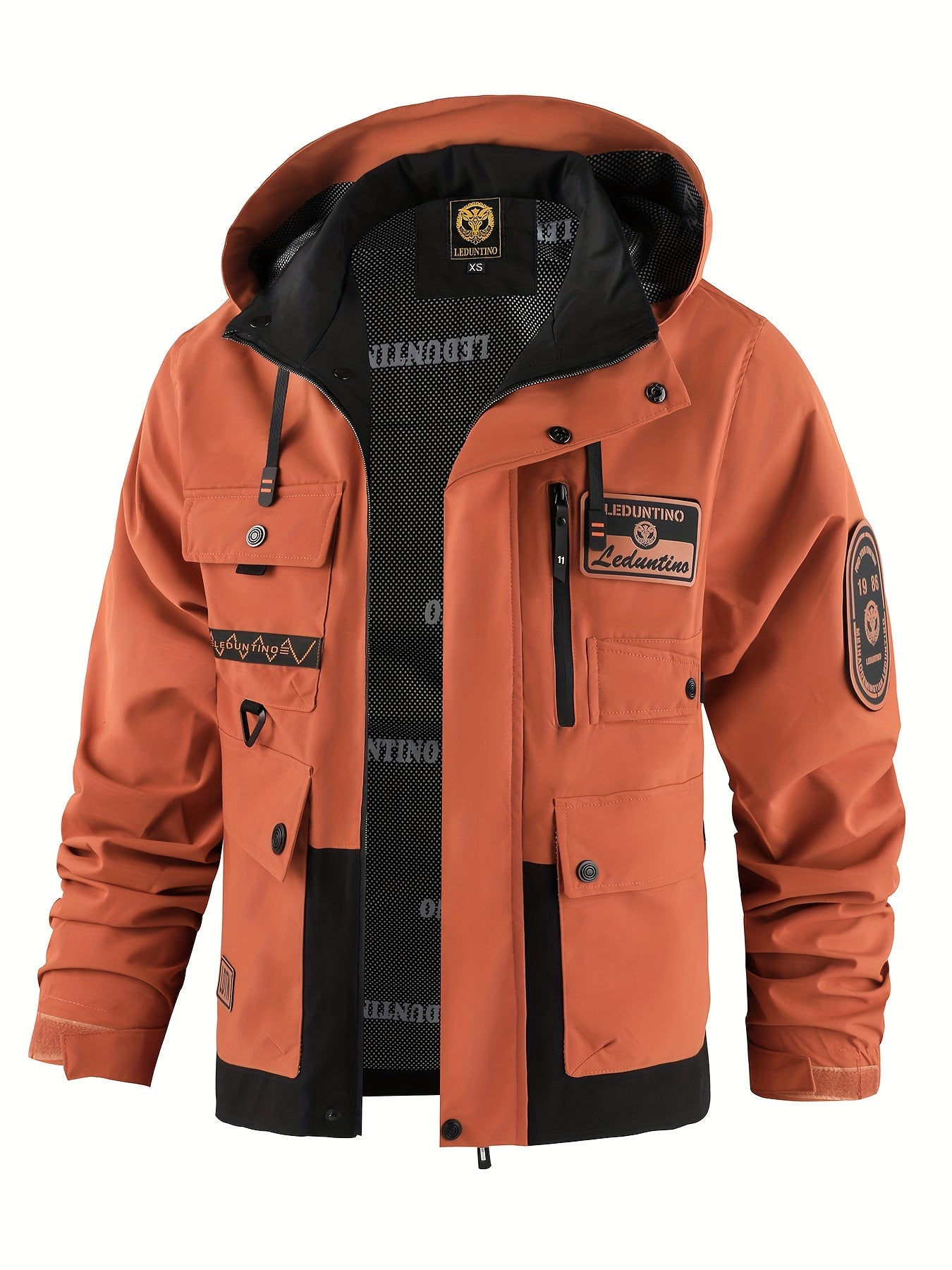 Neue Jacke für Herren Frühling/Herbst mit Kapuze, winddichte, warme Sturmjacke