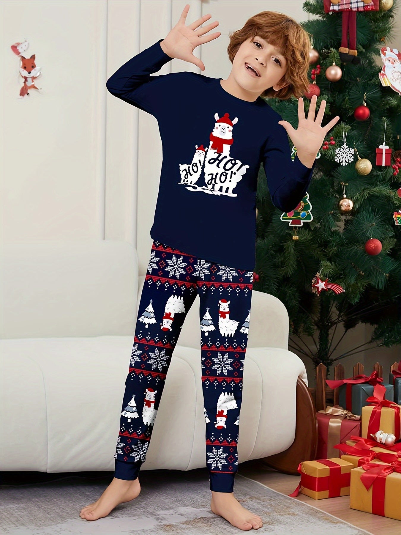 Gemütliches Weihnachts-Pyjama-Set für Erwachsene und Kinder