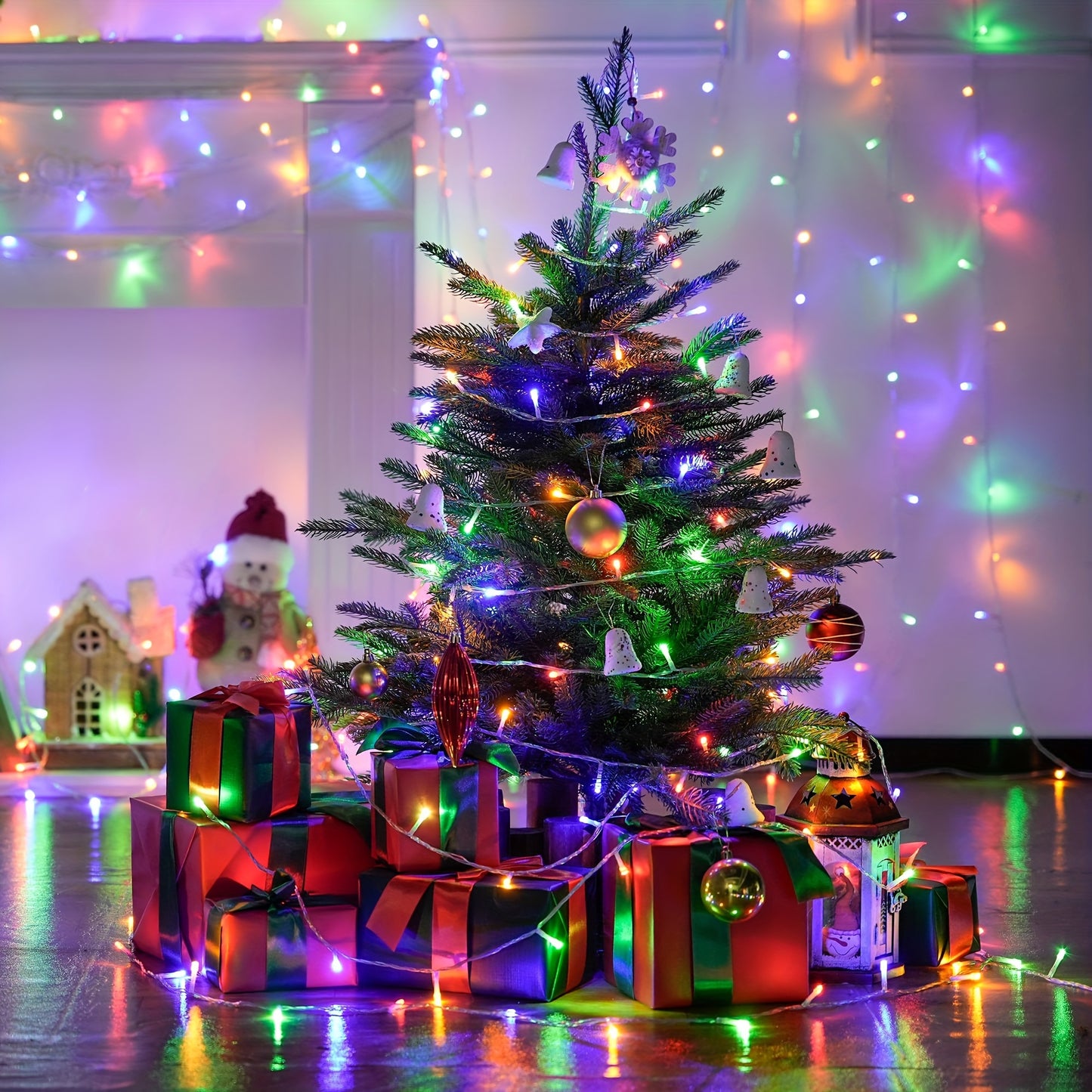 Bezaubernde LED-Lichterkette im Feenstil für Weihnachten – 300/200/100 LEDs, 8 Modi