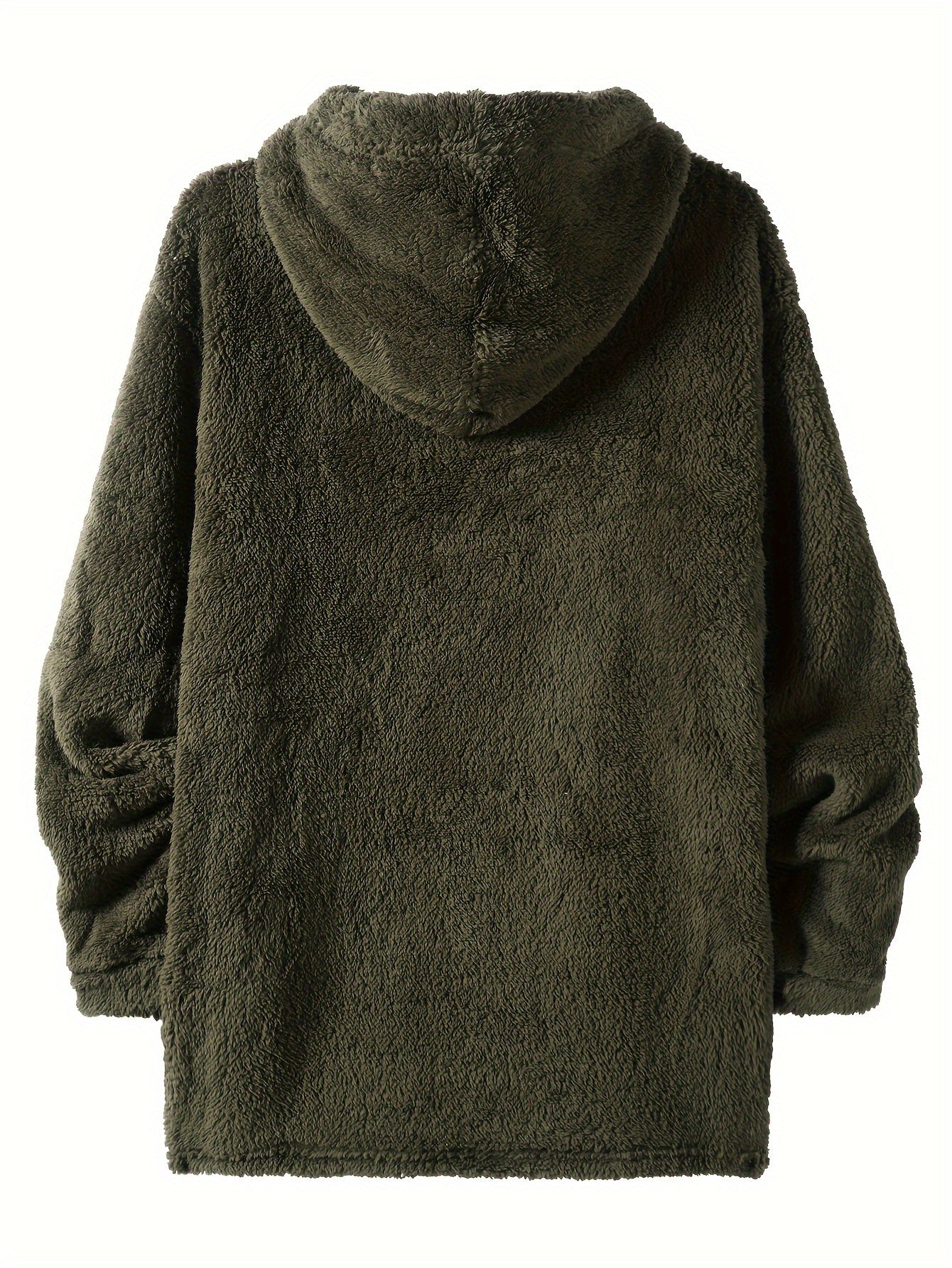 flauschige Hoodies für Herren, lässiger Snuddie-Pullover mit Kapuze und Kängurutasche