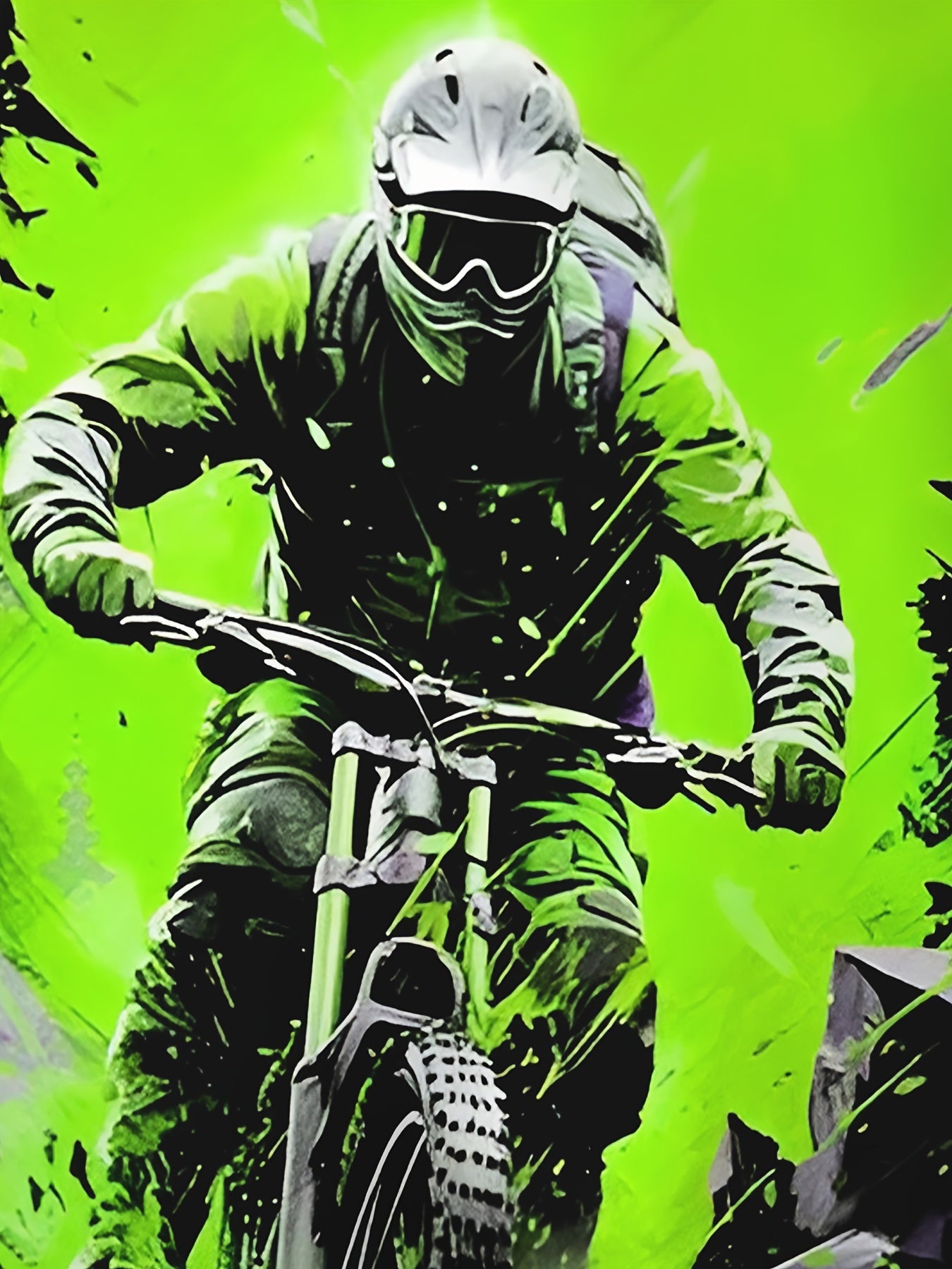 Coole Kapuzenpullover mit 3D-Motocross-Fahrer für Jungen