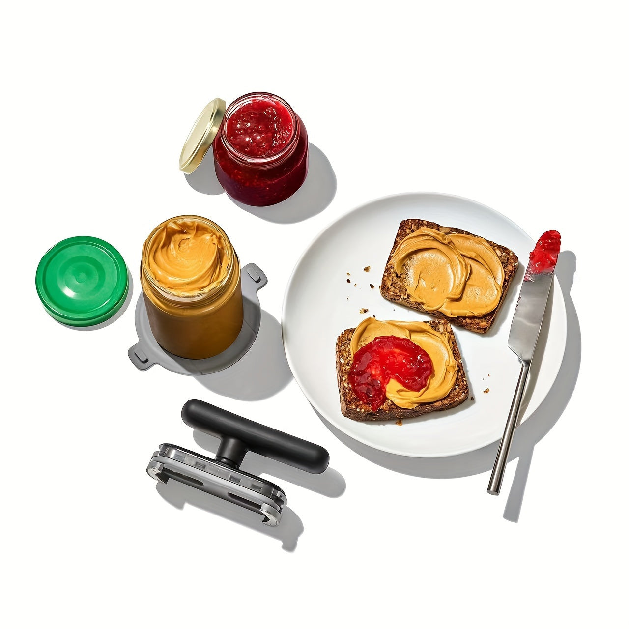 1 Glasöffner, verstellbarer Glas- und Flaschenöffner