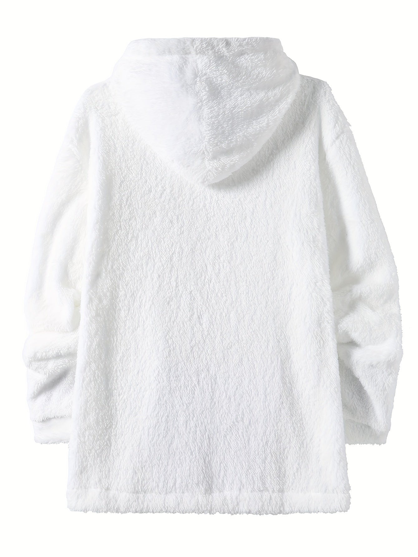 flauschige Hoodies für Herren, lässiger Snuddie-Pullover mit Kapuze und Kängurutasche