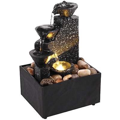 Tisch Wasserfall Entspannungs-Brunnen mit weichen Lichtern