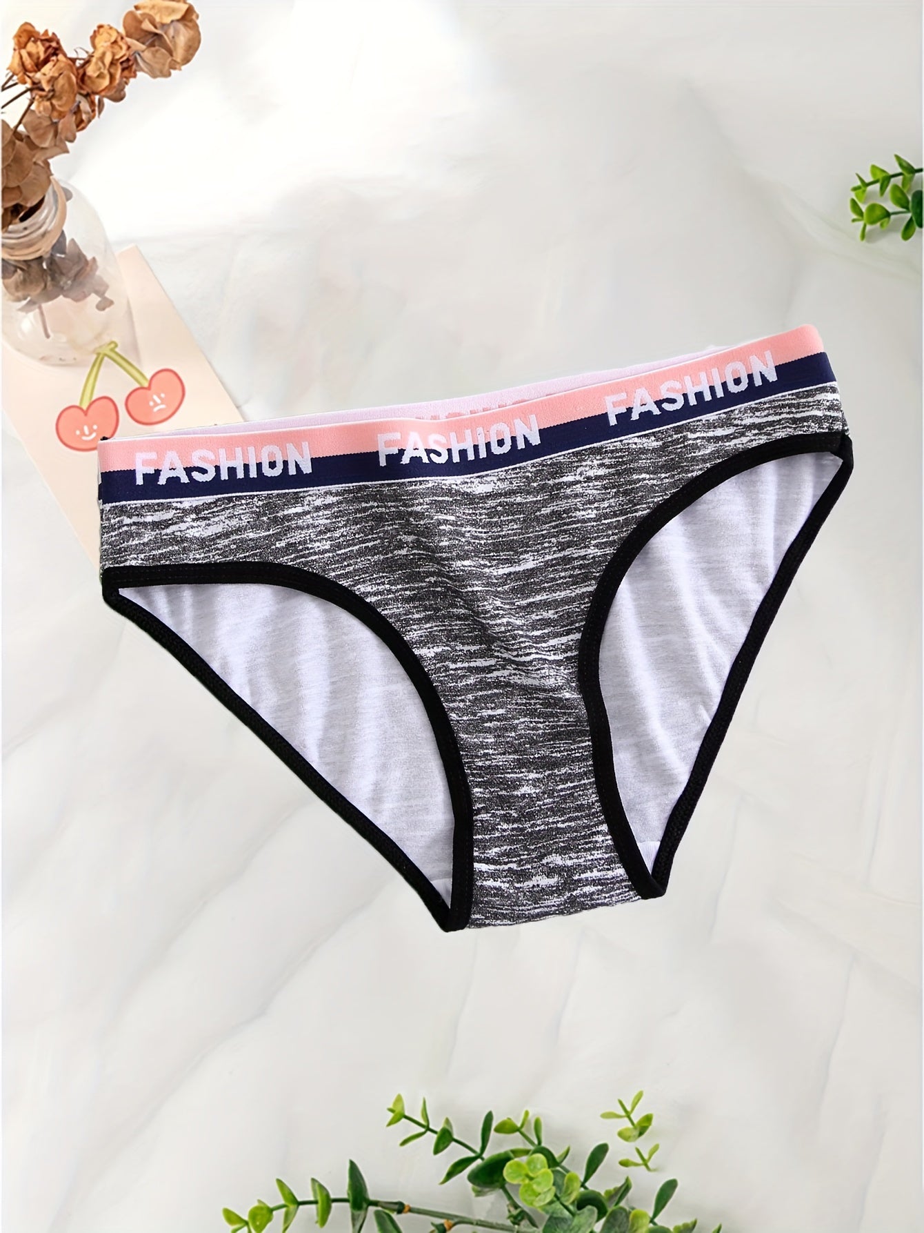 12 Stück Baumwoll-Slips mit Batikmuster für Damen atmungsaktiv
