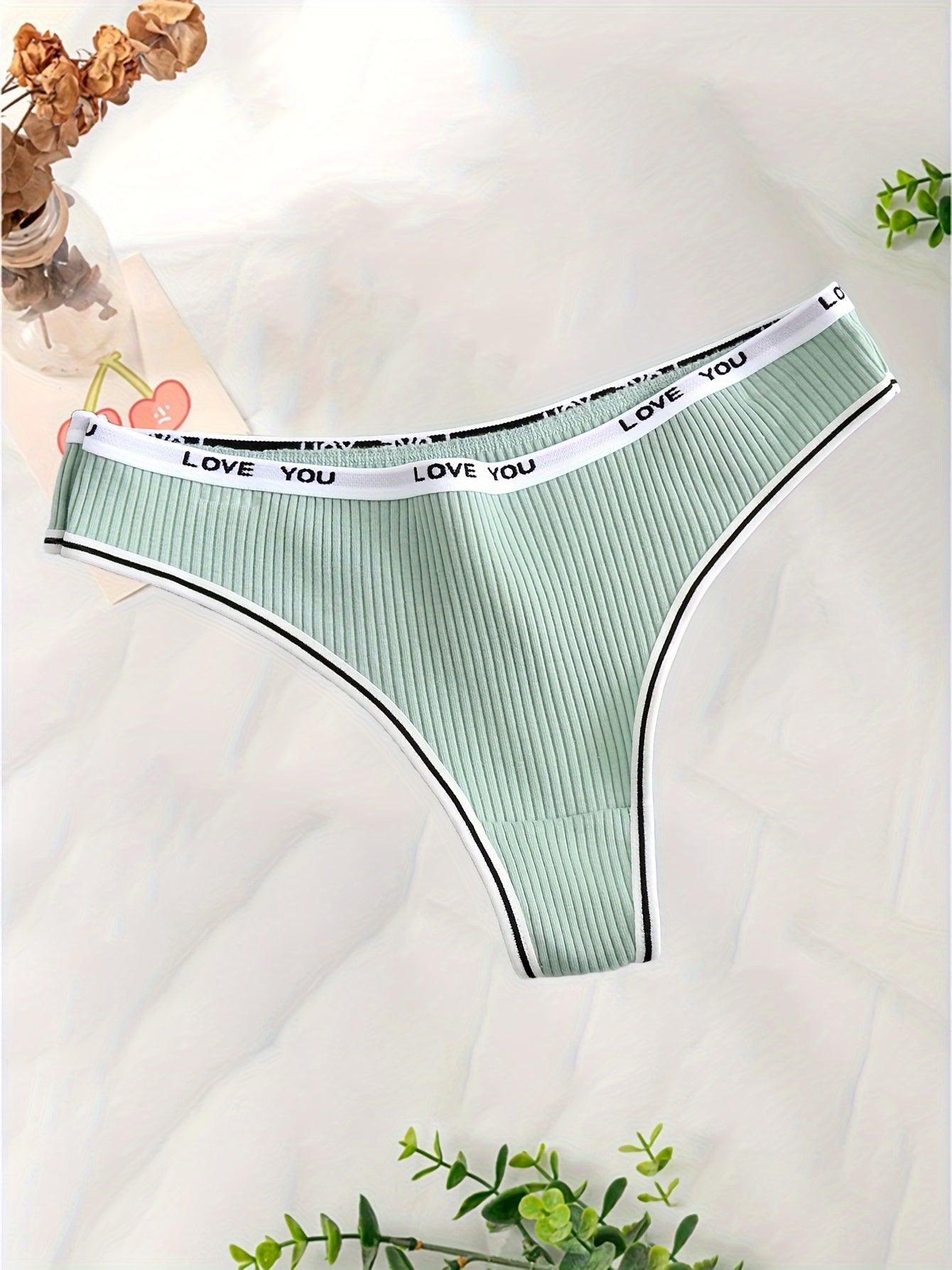 12 Stück sexy Low-Rise-Strings aus Baumwolle, atmungsaktiv