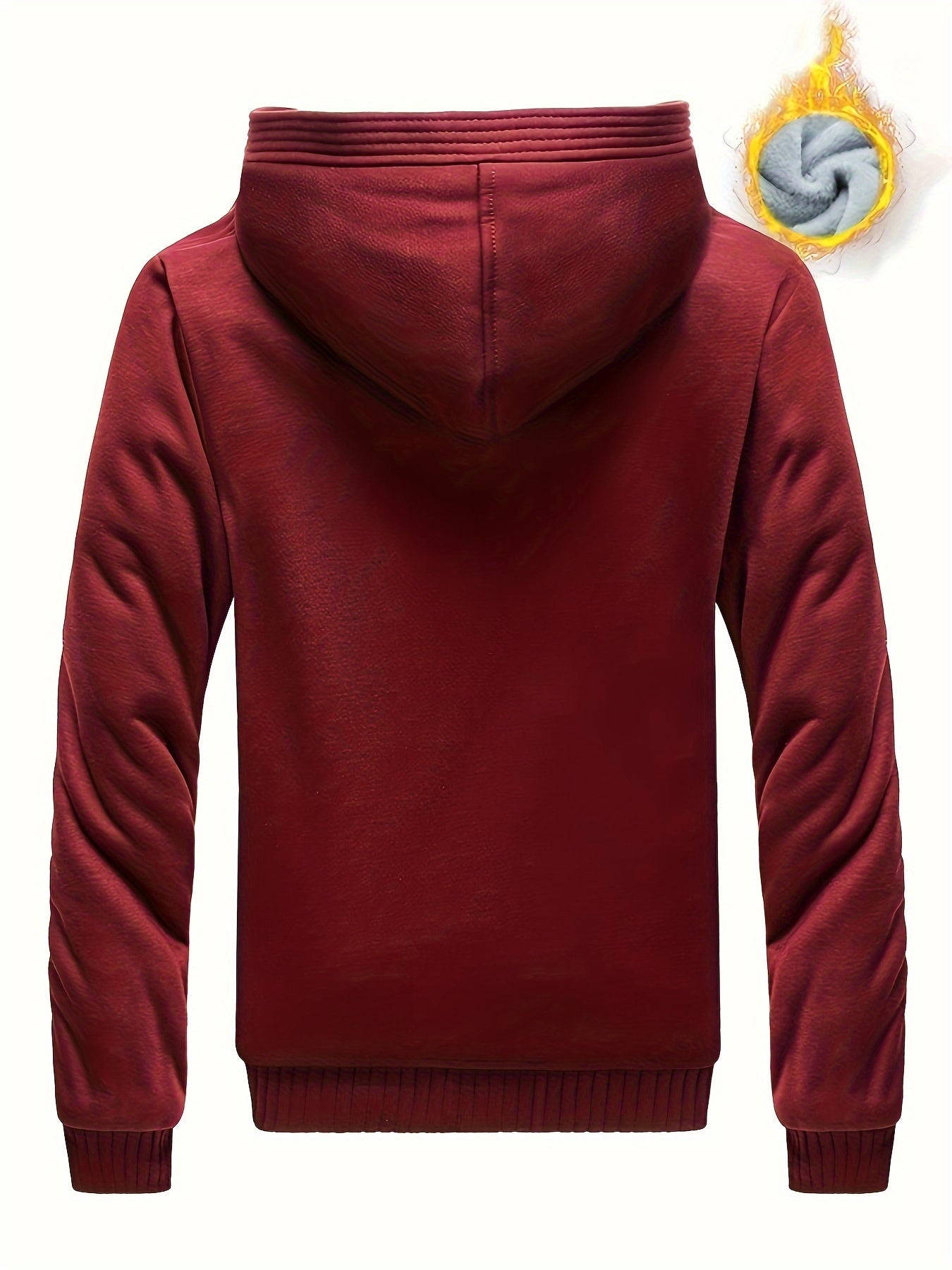 Warme, lässige Sweatshirtjacke für den Winter, Fleecejacke mit Reißverschluss