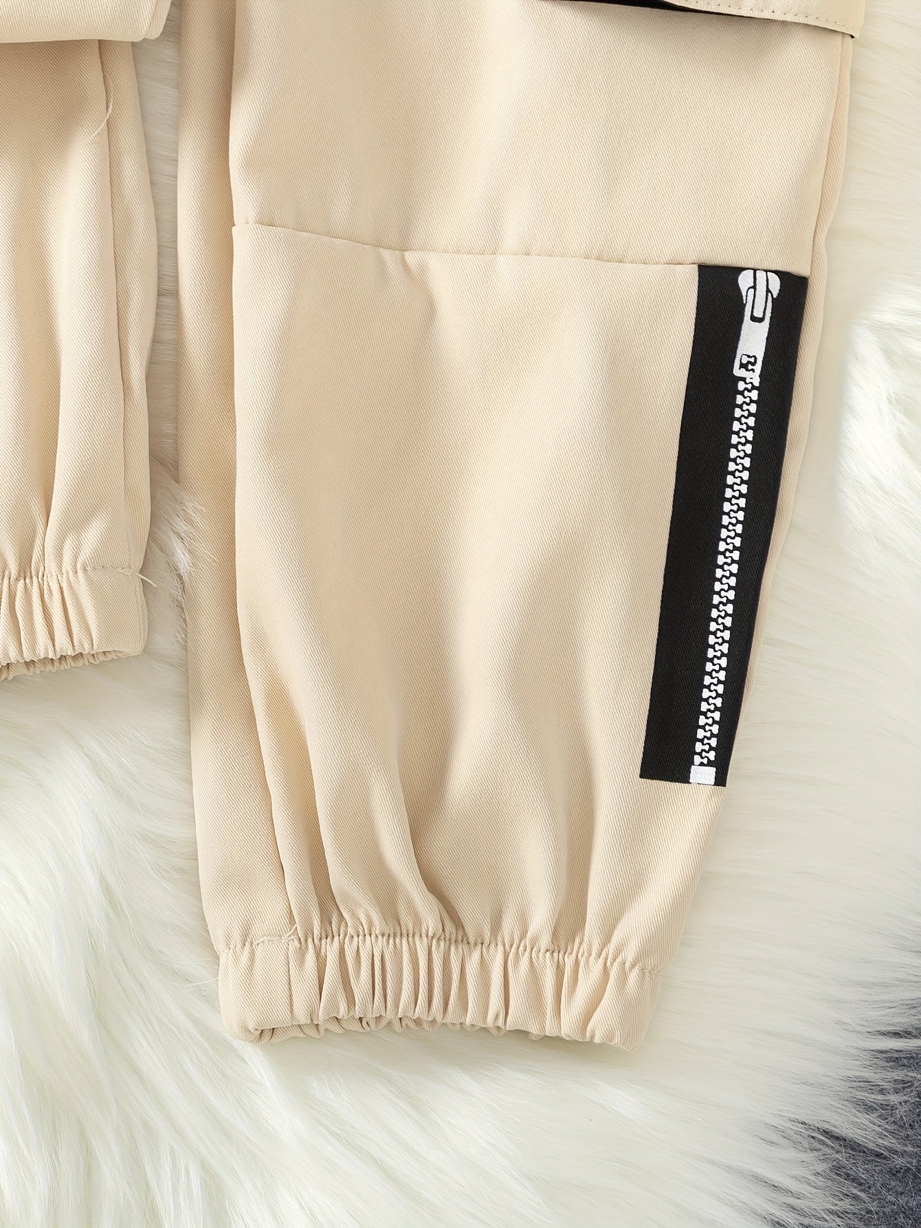 2-teiliges Set für Mädchen, modisches, Langarm-Oberteil + stylische Cargohose