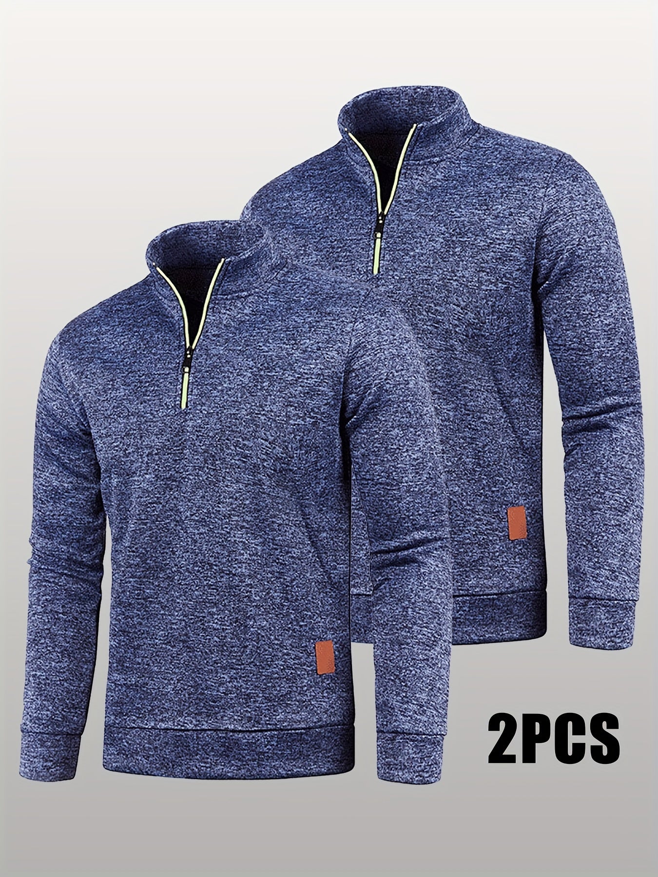 2-teiliges Sweatshirt/Pullover Set mit halbem Reißverschluss für Herren