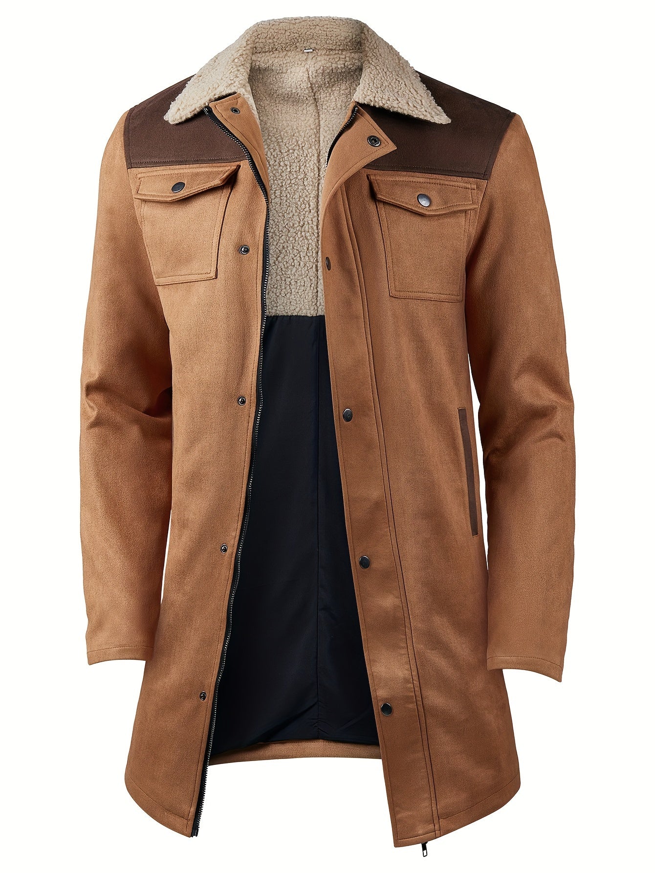 Leichte Herrenjacke im Vintage-Stil mit Taschen – lässige Oberbekleidung