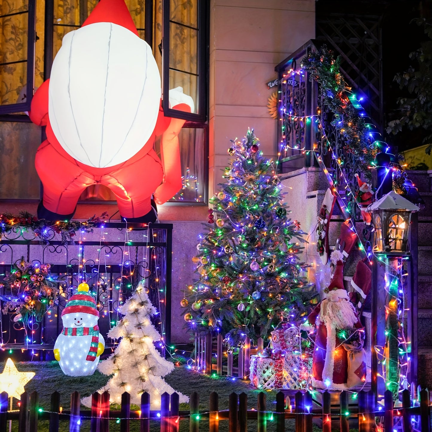 Bezaubernde LED-Lichterkette im Feenstil für Weihnachten – 300/200/100 LEDs, 8 Modi