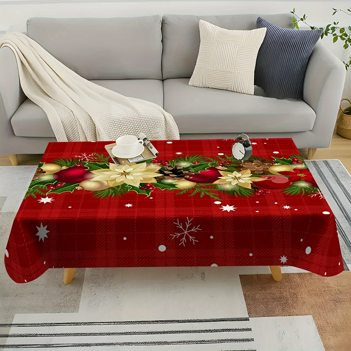 Tischdecke „Weihnachtsstimmung“ – pflegeleicht, flecken- und ölabweisend