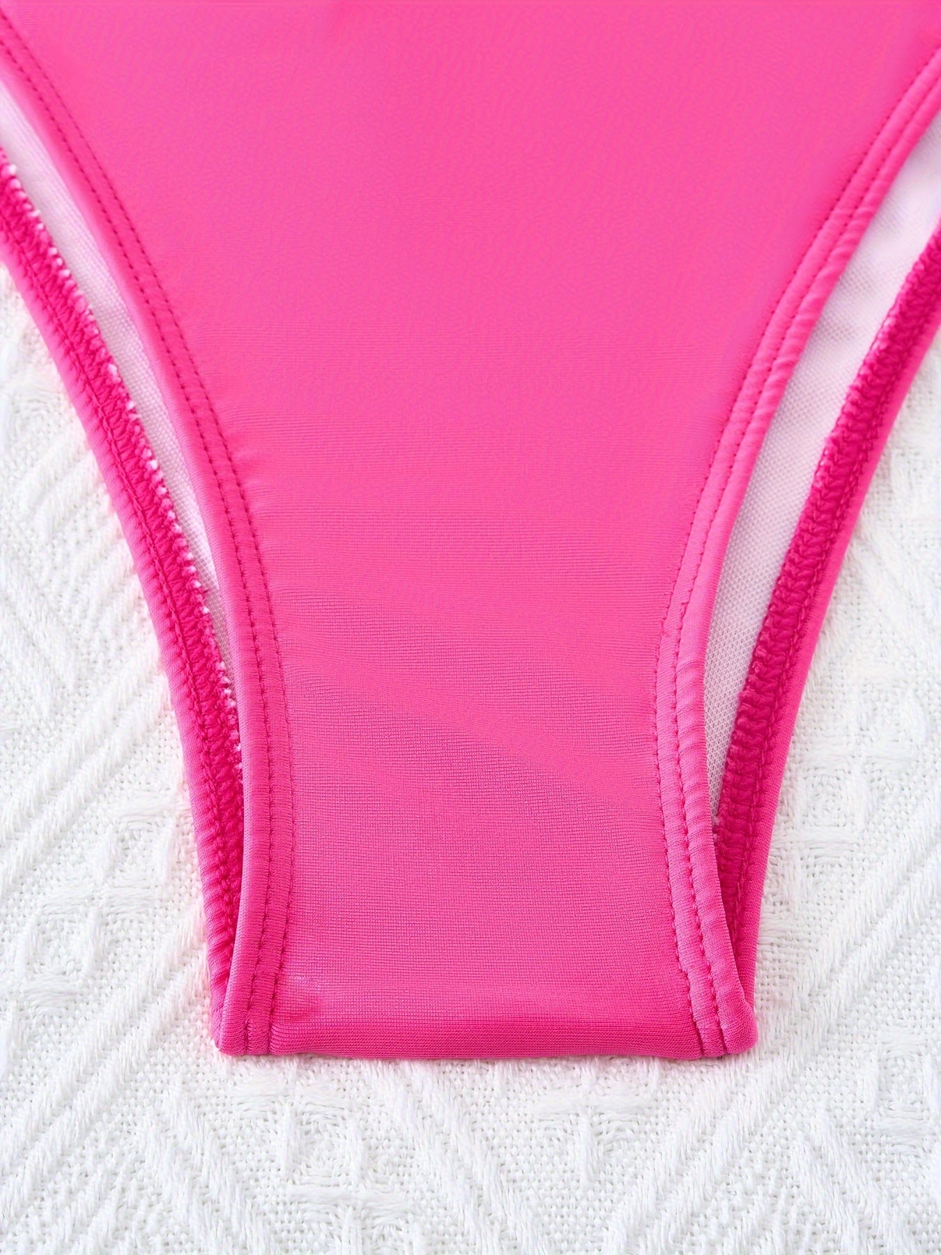 2-teiliges Bikini-Set mit Neckholder und Kettengliedern und Bindeband