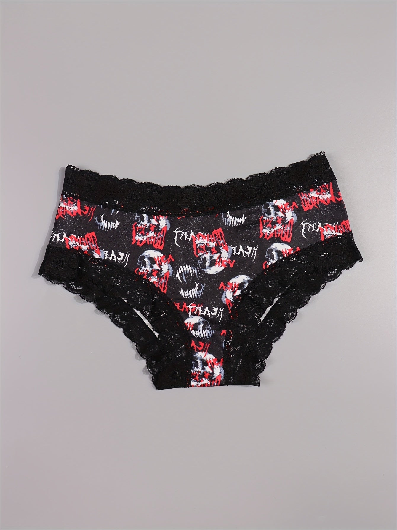 OKalyn 7-Pack Spitzenslip für Damen Unterwäsche Unterhose Model Gothic