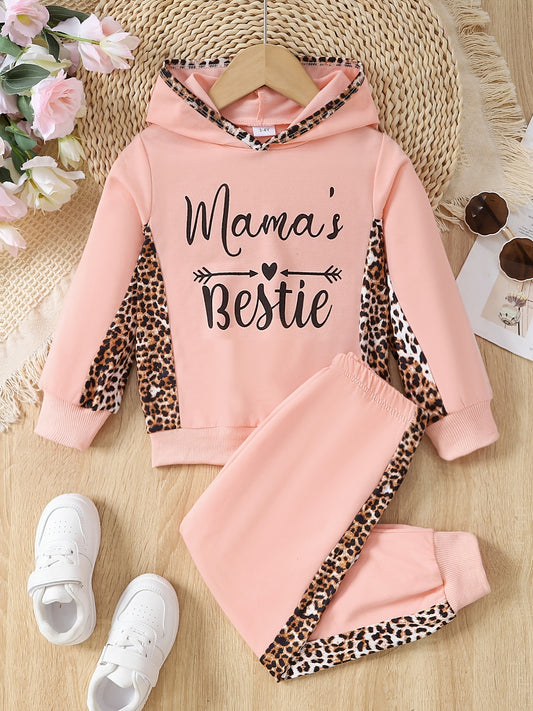 2-teiliges Mädchen-Set mit Kapuzenpullover und Jogginghose MAMA'S BESTIE