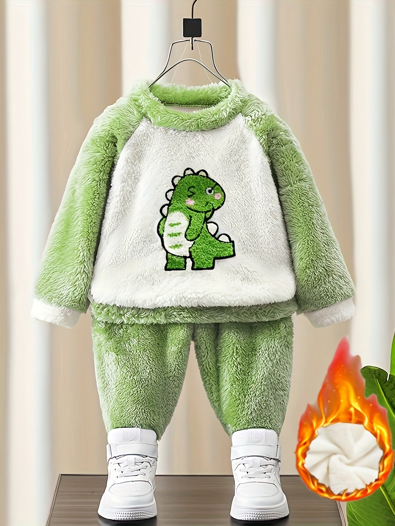 2-teiliges Jogging- Schlafanzug Set für Jungen Fleece bestickt