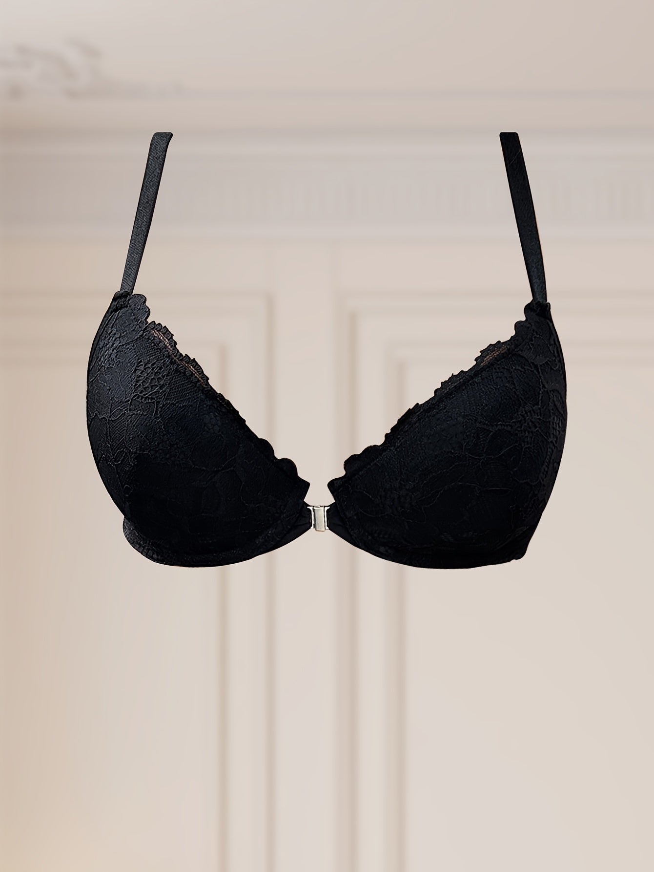 Spitzen-Push-Up-BH für Damen, abnehmbare Träger