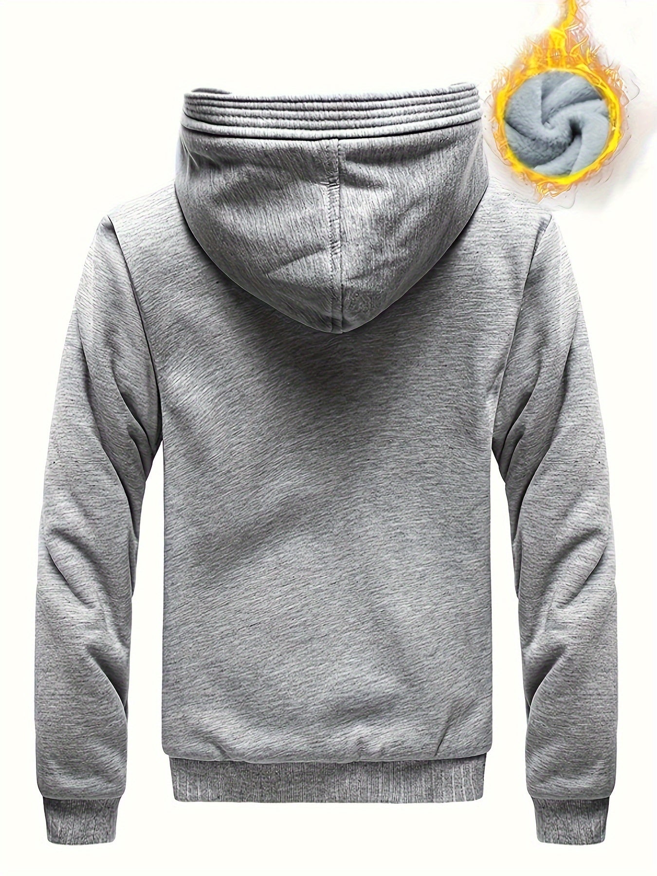 Warme, lässige Sweatshirtjacke für den Winter, Fleecejacke mit Reißverschluss