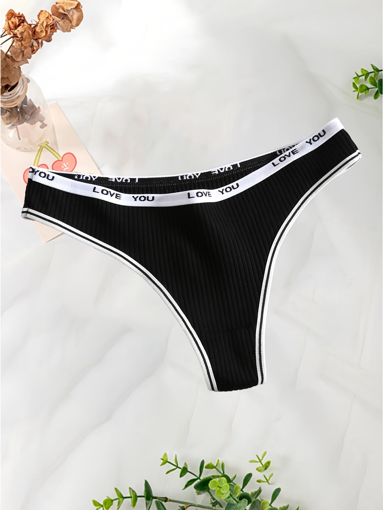 12 Stück sexy Low-Rise-Strings aus Baumwolle, atmungsaktiv