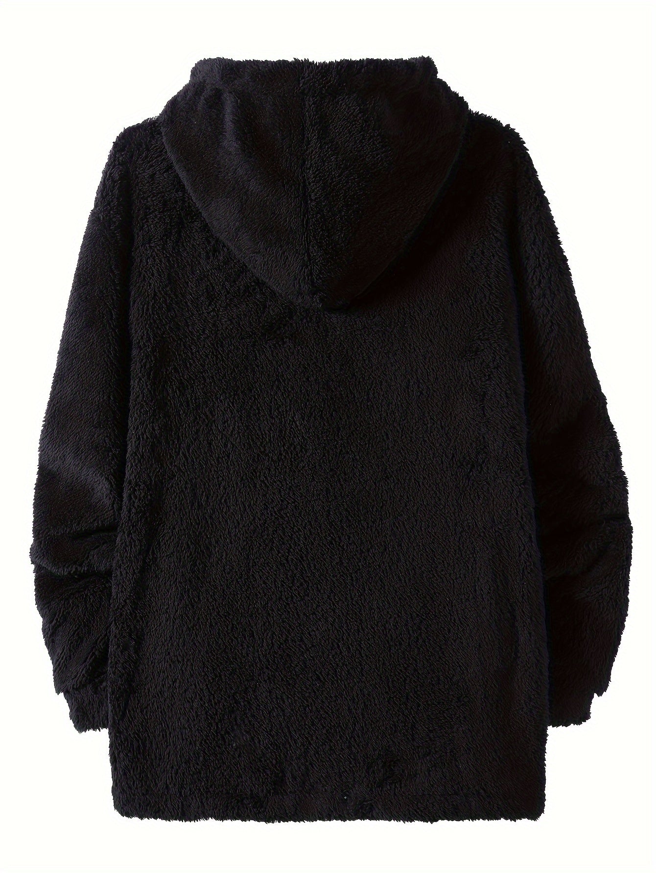 flauschige Hoodies für Herren, lässiger Snuddie-Pullover mit Kapuze und Kängurutasche