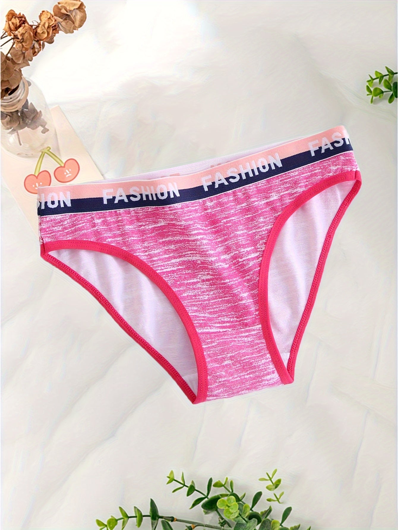12 Stück Baumwoll-Slips mit Batikmuster für Damen atmungsaktiv
