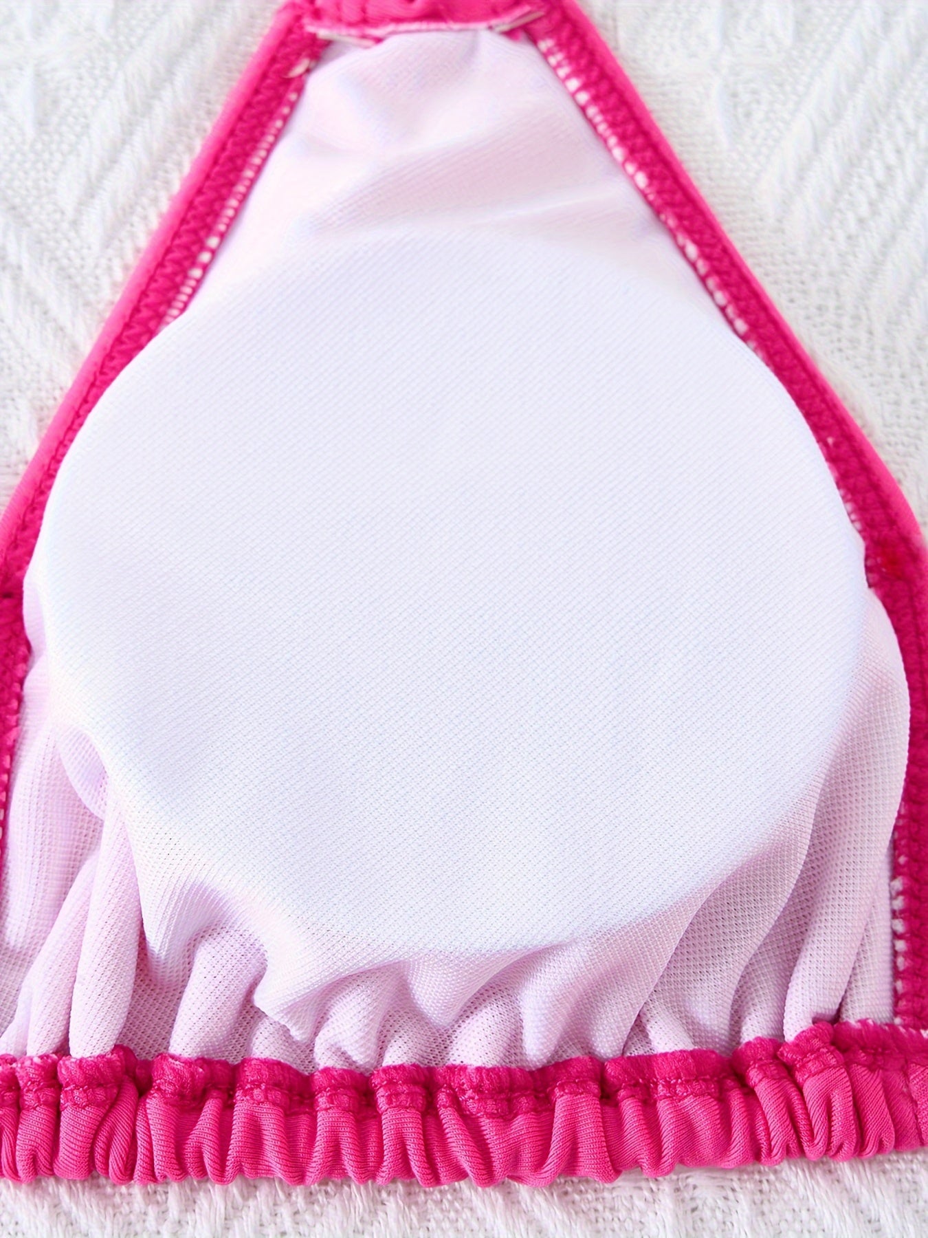 2-teiliges Bikini-Set mit Neckholder und Kettengliedern und Bindeband