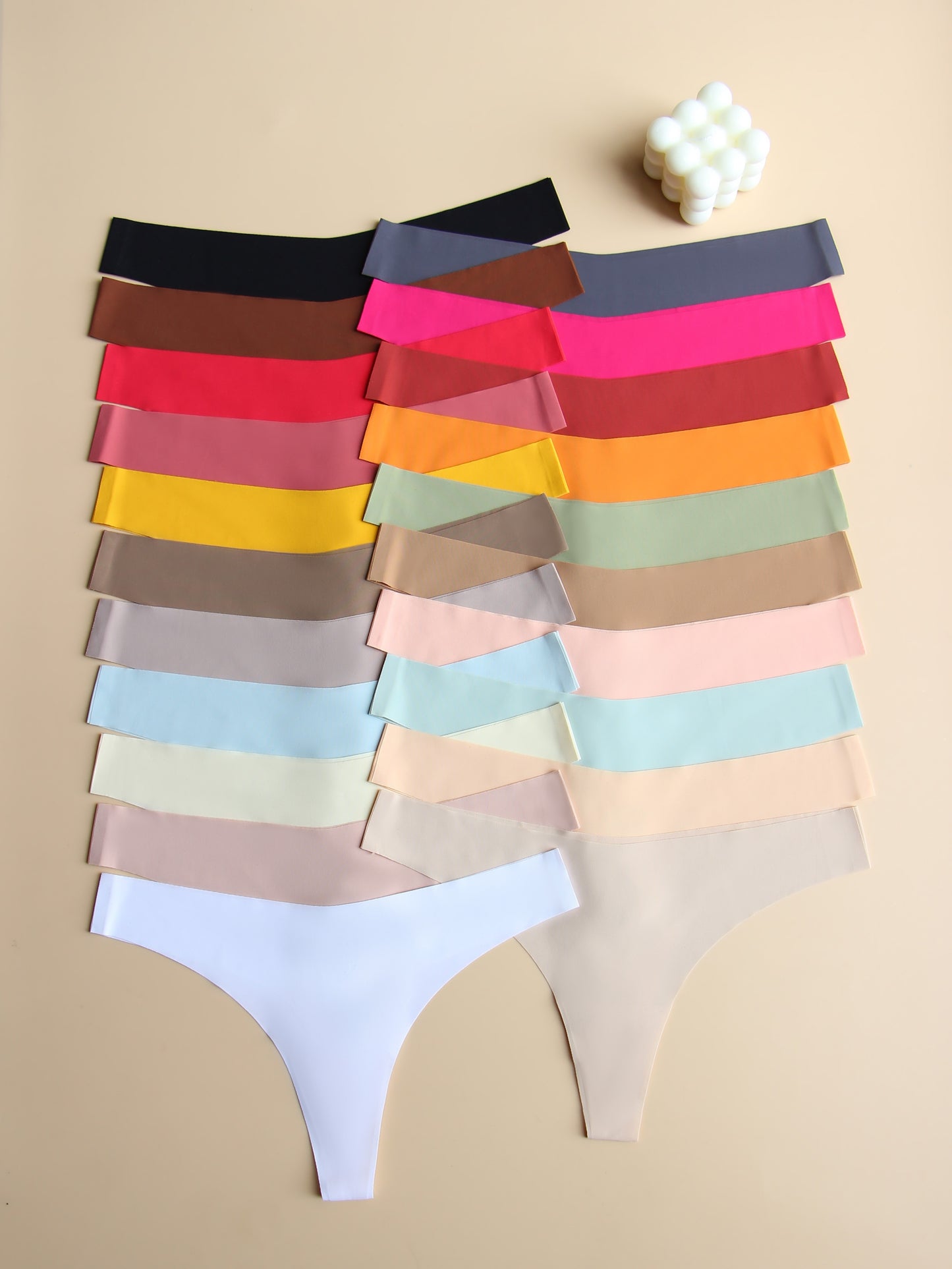 21-teiliges nahtloses Tanga-Set, sexy, bequeme, atmungsaktive, Stretch-Höschen