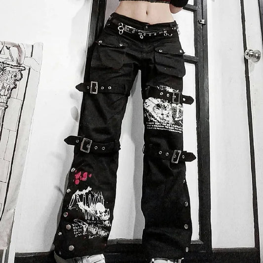 Goocher E-Girl Gothic Cargohose / Hose