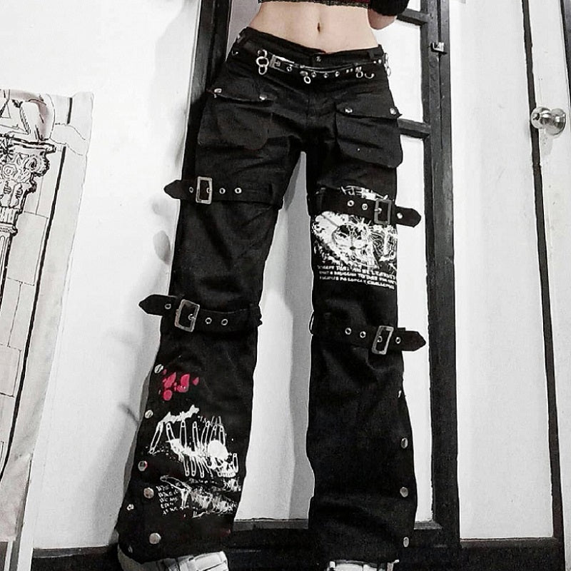 Goocher E-Girl Gothic Cargohose / Hose