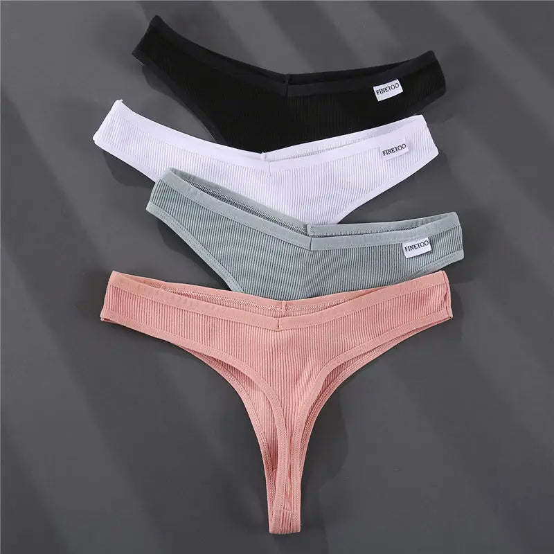FINETOO 3-Teiliges G-string Set Baumwolle
