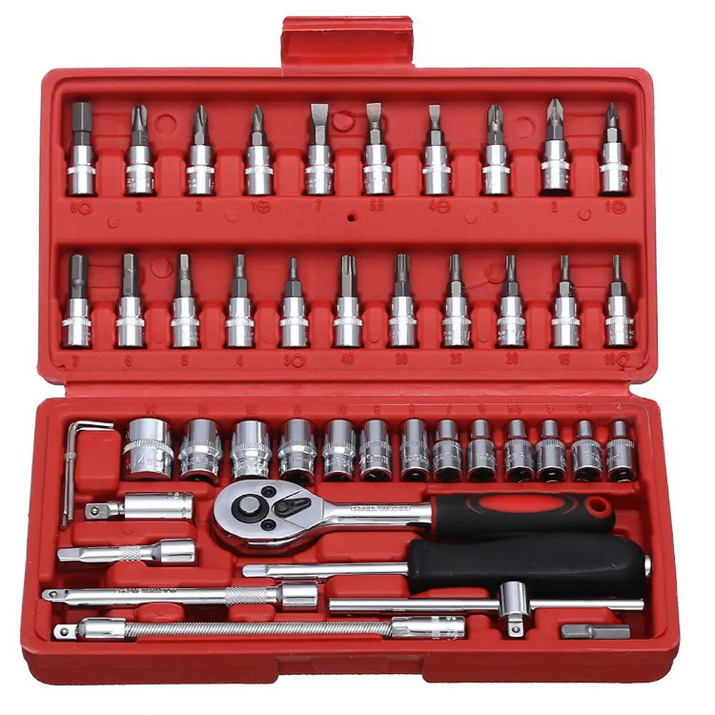 46-teiliges Ratschen-Schlüssel-Set