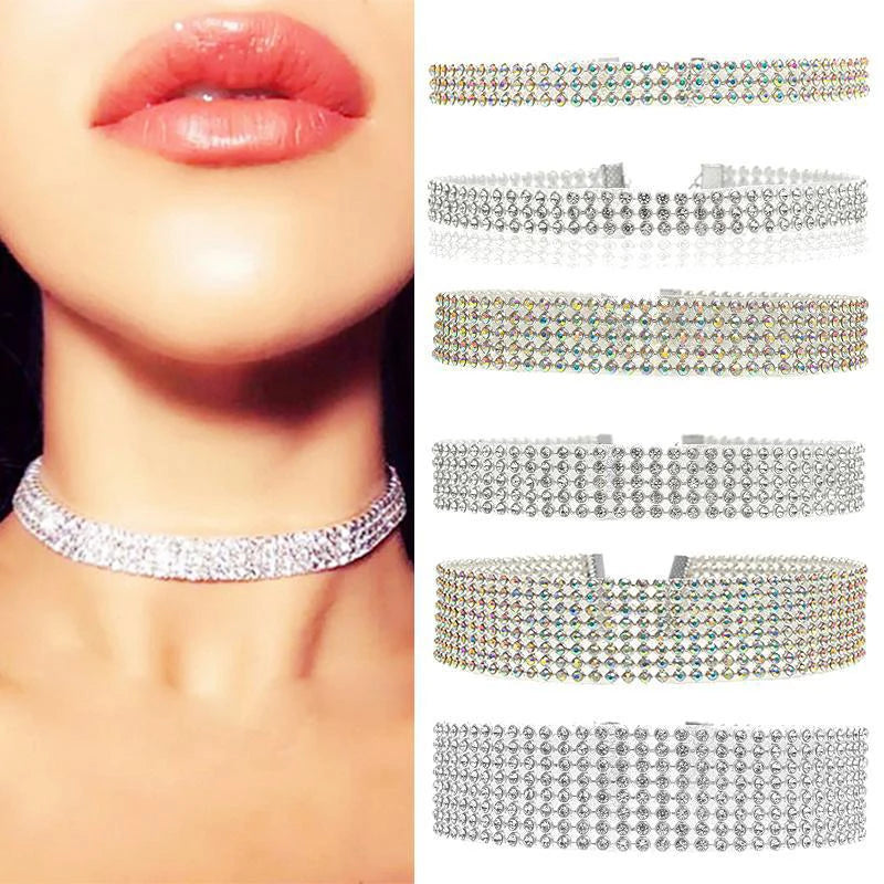 SUMENG 2024 Modeschmuck Halskette Strass