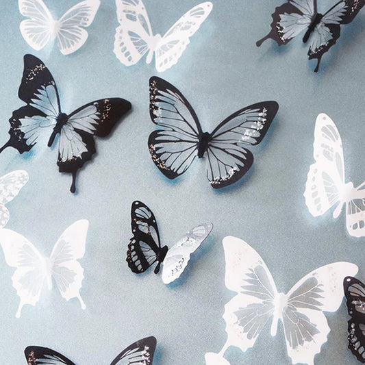 18 Teile/satz 3d Kristall Schmetterling Wandaufkleber