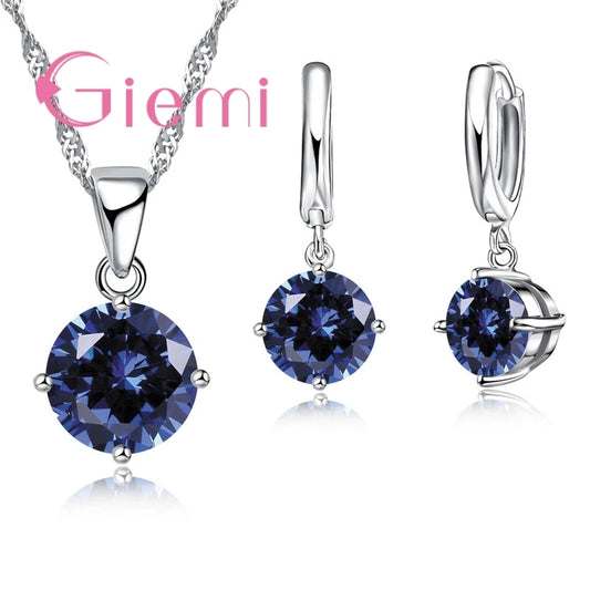 Modeschmuck Halskette mit Anhänger Farbe 925er-Sterlingsilber
