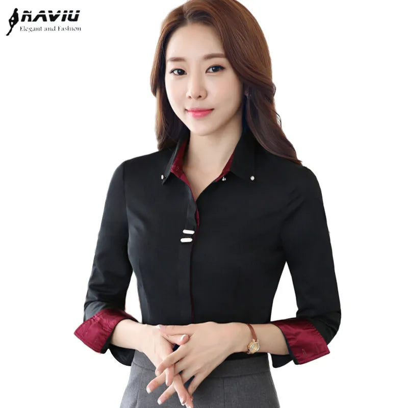 Langarm Shirt Patchwork Pailletten Baumwolle