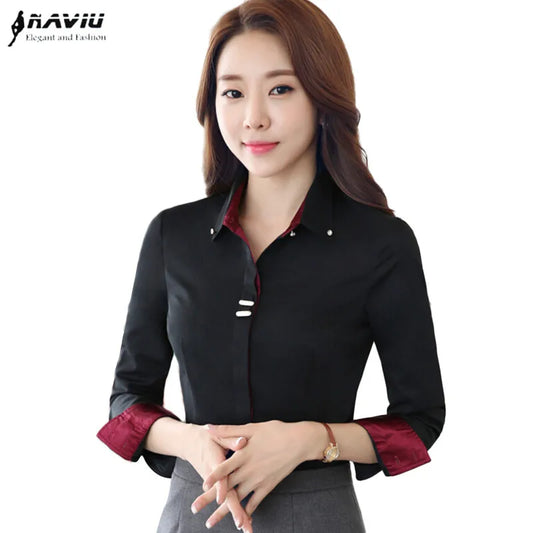 Langarm Shirt Patchwork Pailletten Baumwolle