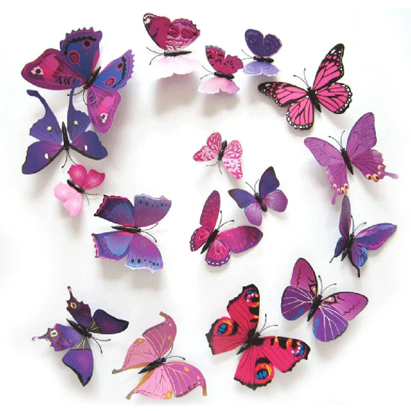 12 Wandaufkleber Schmetterling (DEKO)